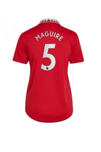 Manchester United Harry Maguire #5 Voetbaltruitje Thuis tenue Dames 2022-23 Korte Mouw